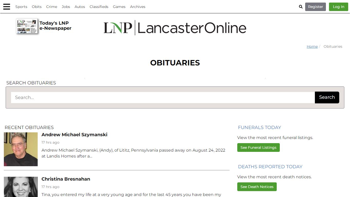 Obituaries | lancasteronline.com